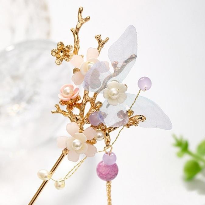 [KONDE] Set Hairpiece Sangjit Jepit Sirkam Tusuk Konde Rambut Cina Aksesoris TERLARIS