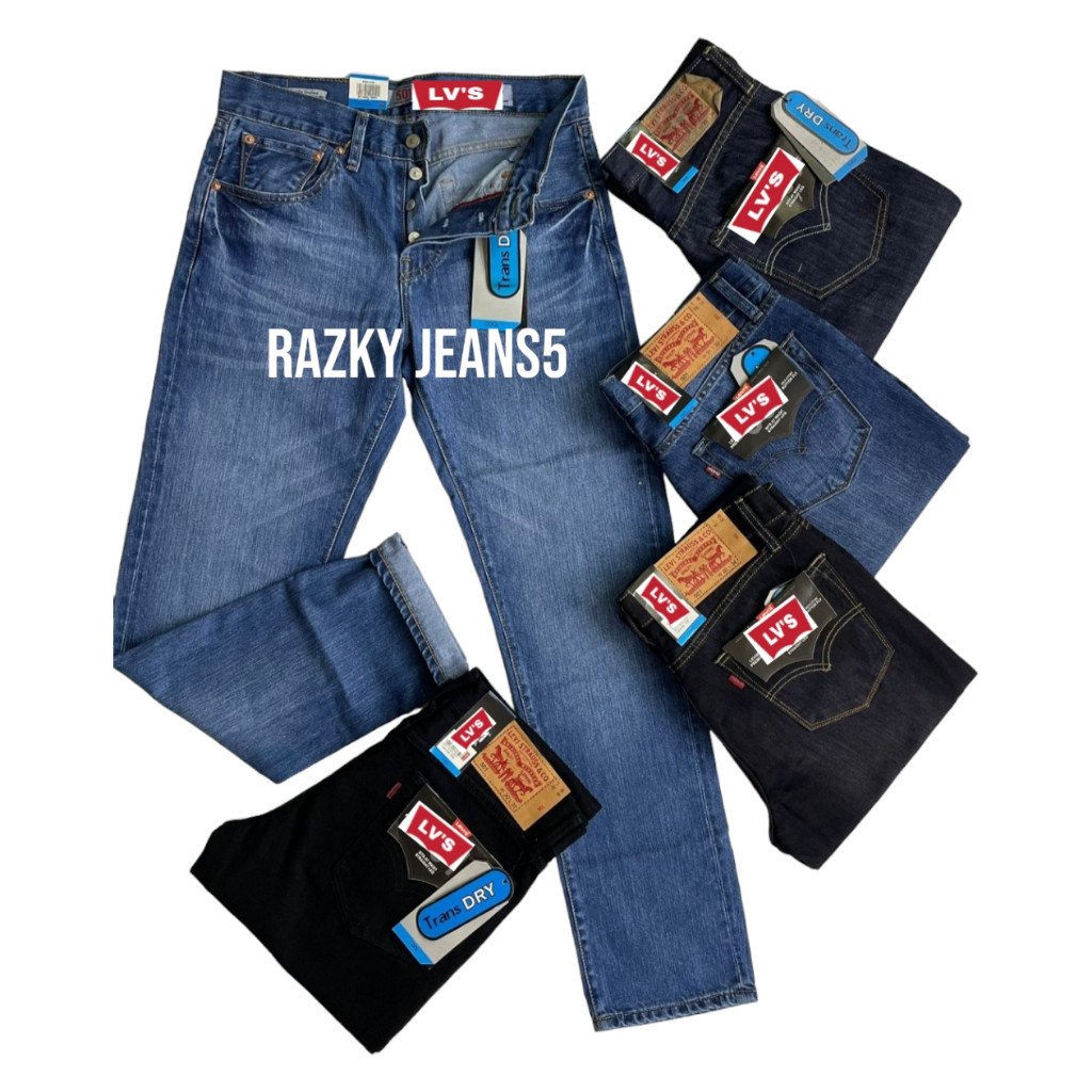 NEW LAUNCHING TERMURAH CELANA JEANS Celana Jeans Denim Pria 501 Basic Reguler Standar