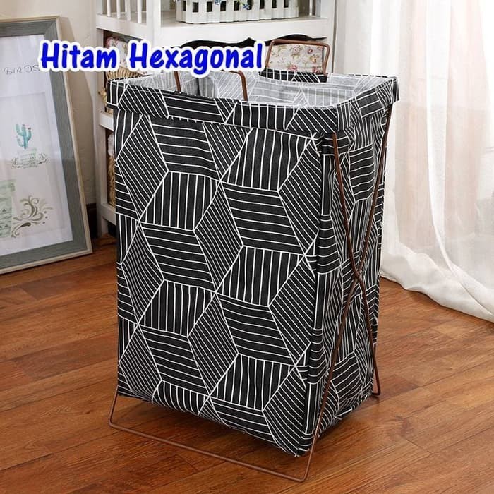 Keranjang Baju Pakaian Kotor Laundry Bag Besar Besi Anti Air 699