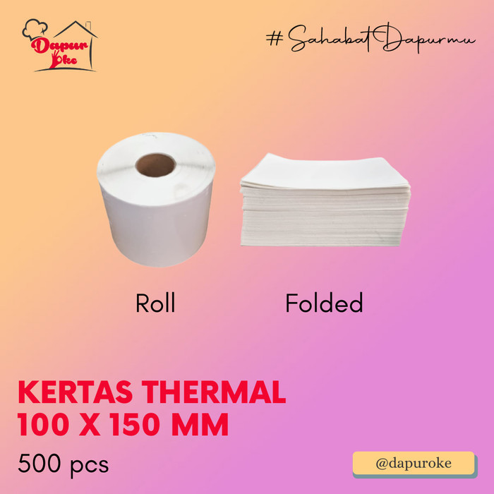 

Terlaris Kertas Thermal 100 X 150 Mm 500 Pcs Stiker Label Barcode A6 Promo Terbaru
