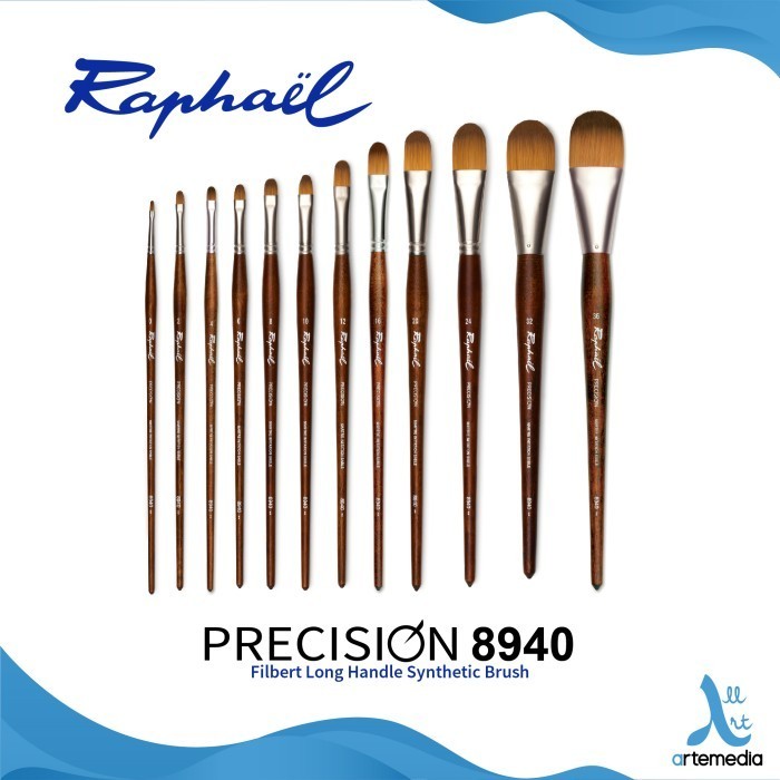 

Terlaris Kuas Lukis Raphael 8940 Filbert Precision Synthetic Brush Long Handle Promo Terbaru