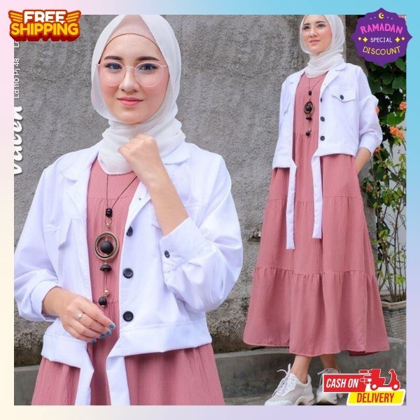 Gamis Wanita Terbaru 2024 Viral Games Dewasa 2024 Baju Muslim Cewek Gmis Jumbo Bahan Crinkle Adem Mu