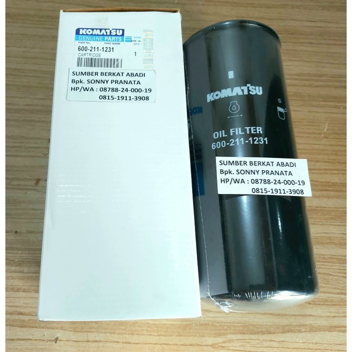 Terbaru Komatsu 600-211-1231 6002111231 600 211 1231 Oil Filter Promo Terlaris
