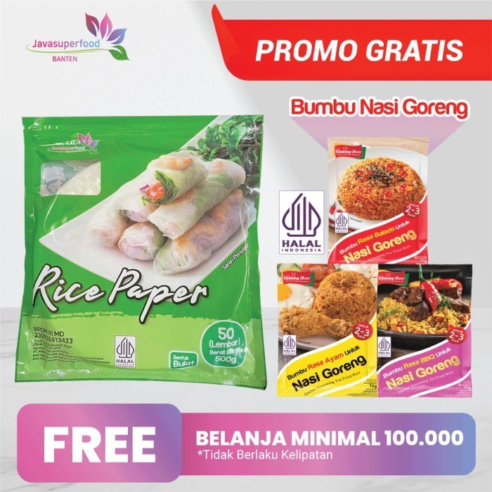 

Terbaru [Beli 3 Gratis 1] Rice Paper / Kulit Lumpia Vietnam Banh Trang 500G Promo Terlaris