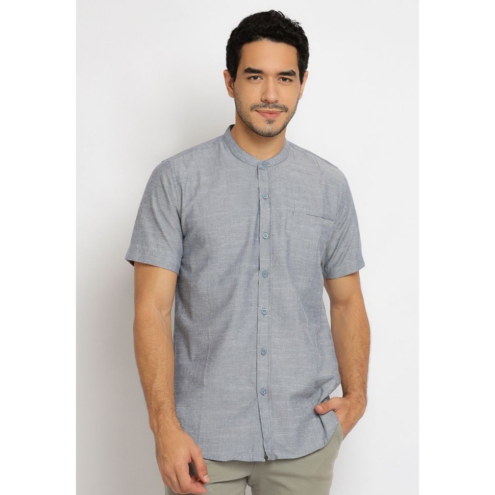 HOT SALE Hassenda Man - Baju Koko Pria Said - Steel Blue