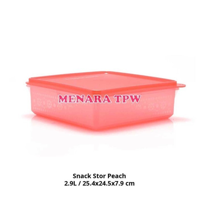 Terbaru Tupperware Mosaic Snack Stor Peach Kotak Kue [A08] Promo Terlaris