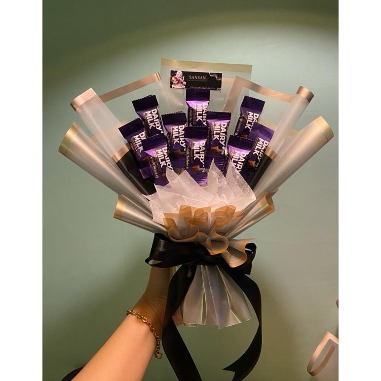 

{VALENTINE} Buket coklat Cadbury Mini/Dairy milk/Buket Bunga/Kado Wisuda Pernikahan TERLARIS