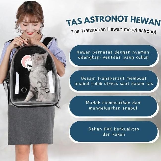Tas Astronot Xtra Jaring |Tas Astronot Kucing Anjing | Pet Cargo Murah