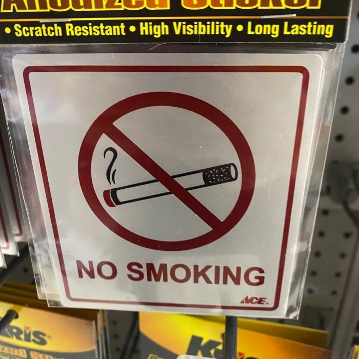 

Penanda Tanda Sticker No Smoking Dilarang Merokok 9 X 10 Cm Best