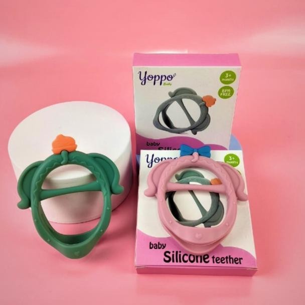 Kualitas Terbaik Yoppo Baby- Teether Bayi Premium silikon BPA FREE/ Gigitan Bayi / Mainan Bayi