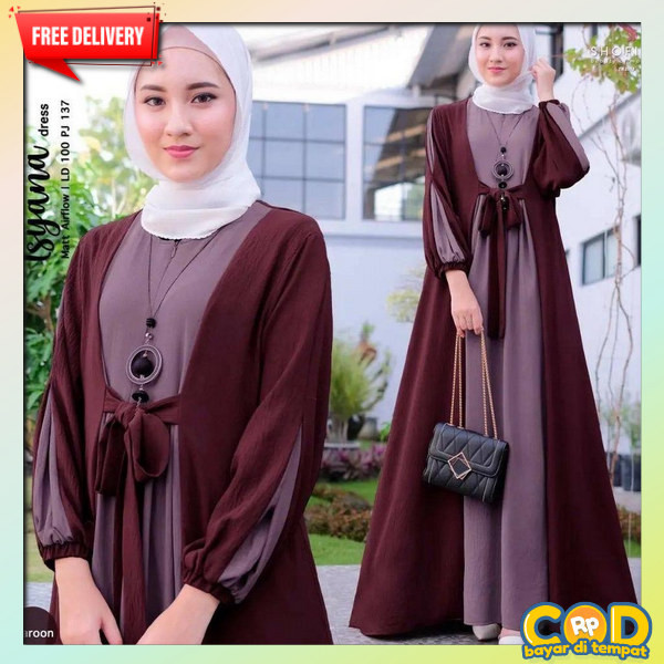 Gamis Dewasa Elegan Games Lebaran 2023 Model Terbaru Longdres Wanita Simpel Games2022 Muslimah Dres 