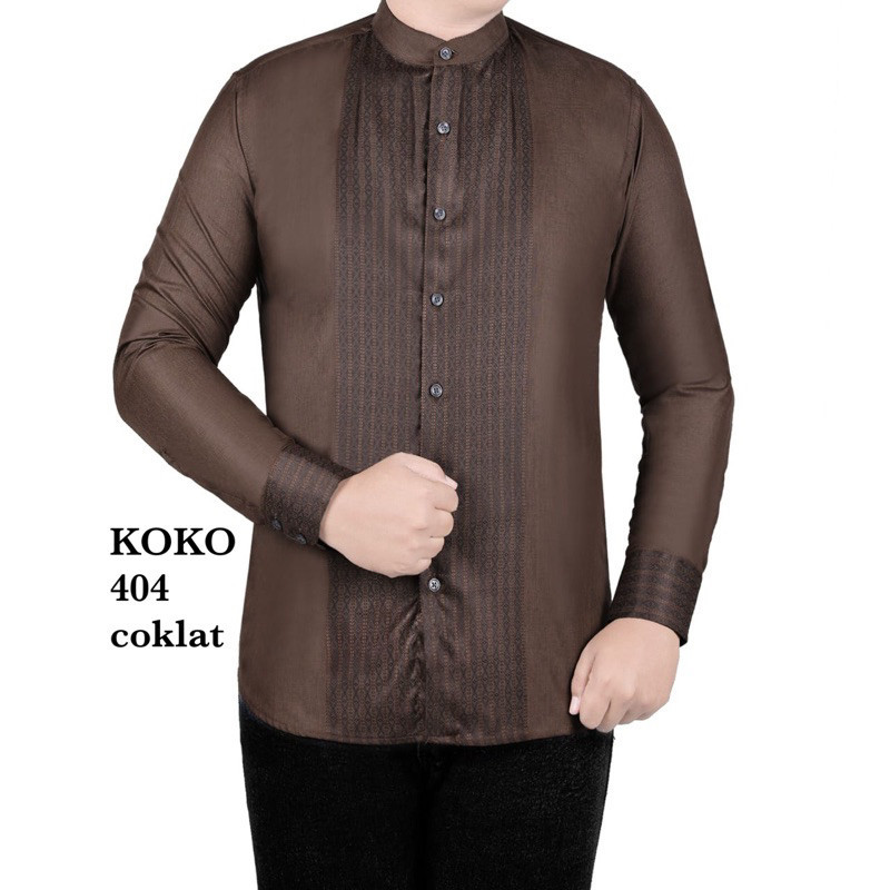 Koko Dewasa Terbaru 2024 Lengan Panjang Baju Muslim Laki Laki Lebaran Mewah Kokoh Orang Tua Ayah Bap