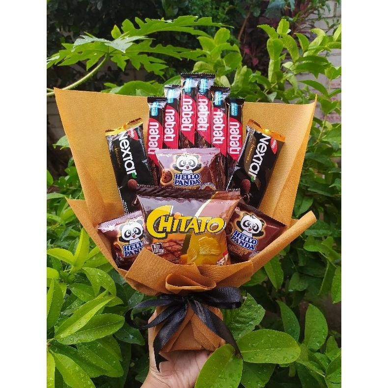 

PROMO MURAH (S) Buket Snack COKLAT/paket/bingkisan Snack Ulang Tahun/Ultah/ Wisuda/Kado/Hadiah