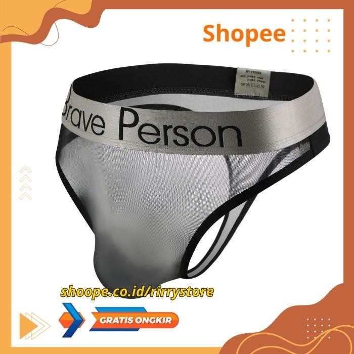 CELANA DALAM PRIA BIKINI THONG TRANSPARAN 6 WARNA BRAVE PERSON  / CELANA DALAM PRIA BIKINI THONG TRA