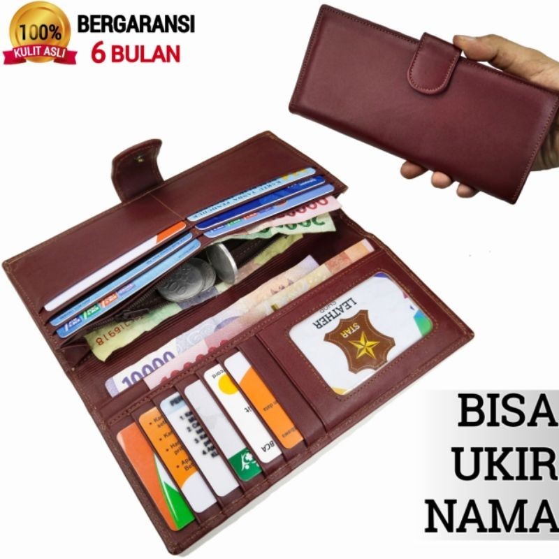Dompet Kulit Wanita 100% Original Kulit Asli Dompet Cewek Kulit Garut
