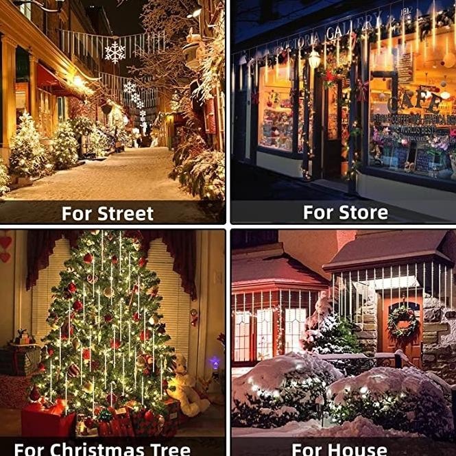 Lampu Hujan Meteor LED Lampu Hias Bintang Jatuh Rain Hiasan Taman 1Set