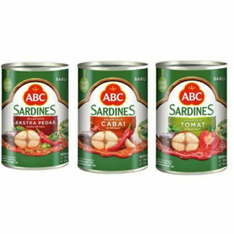 

ABC SARDINES 425G / TOMAT / CABAI / EXTRA PEDAS