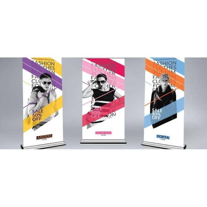 ROLL BANNER/ROLL UP BANNER UKURAN 80X200