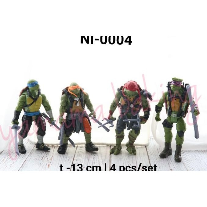 NI-0004 Topper hiasan kue cake mainan ninja turtles kura kura