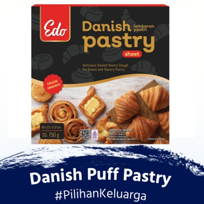 

BARANG TERLARIS !!! EDO Danish Pastry Sheet 750 GRam PACKING AMAN