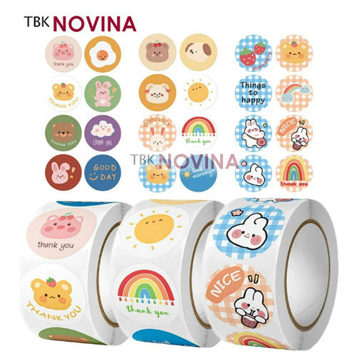 [STKER CUTE ] STIKER THANK YOU CUTE LUCU / STIKER LABEL SEGEL 2.5cm