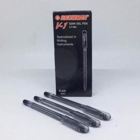 

PULPEN SEMI GEL PEN SNOWMAN V-1 BOLPEN MURAH HITAM BLACK V 1 GROSIR GELPEN ATK KANTOR ASLI BOLPOINT V1 MURAH ORIGINAL