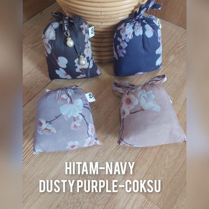 {POY} MUKENA TRAVELLING PARASUT KOREA MINI MOTIF BUNGA