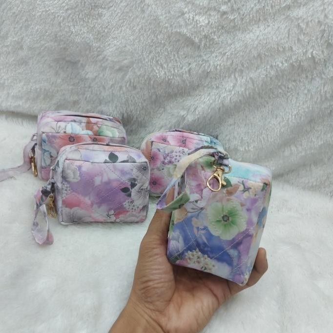 {POY} mukena traveling mini pouch premium 2 in 1 tas kotak