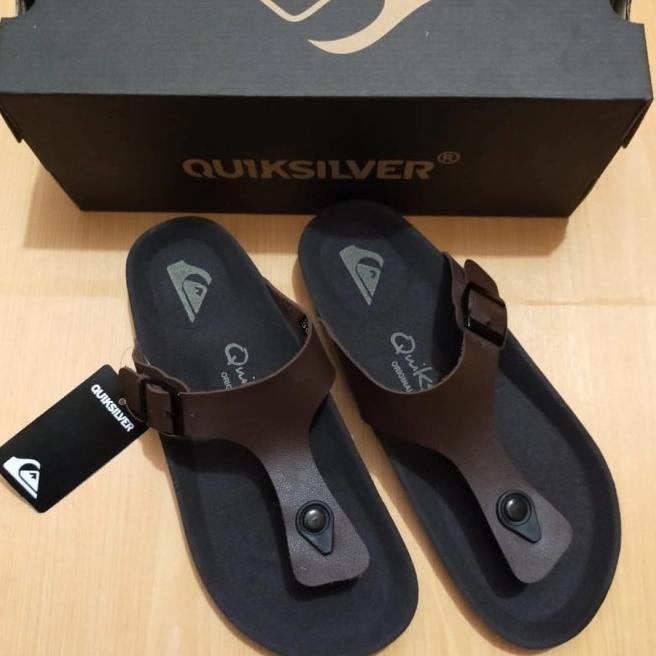 SANDAL QUICKSILVER ORIGINAL SANDAL PRIA SANDAL KULIT SENDAL SANTAI - ZARAGIZA
