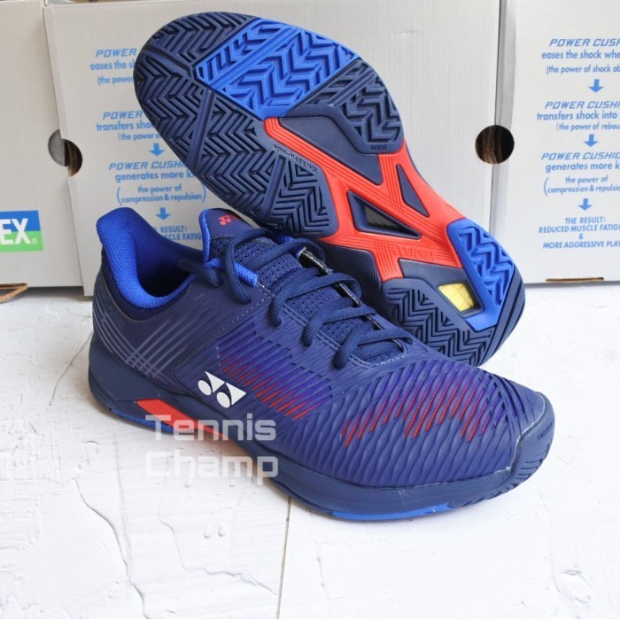 Sepatu Tenis Yonex Sonicage Navy Red/ Tennis Shoes Yonex Original