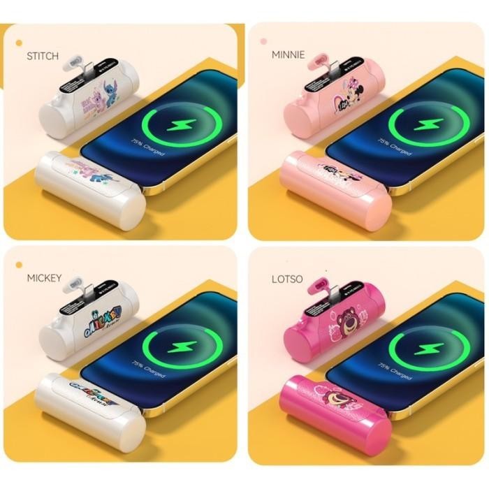 Disney Theme Mini Power Bank 5000 Mah Pocket Capsule Powerbank Lotso