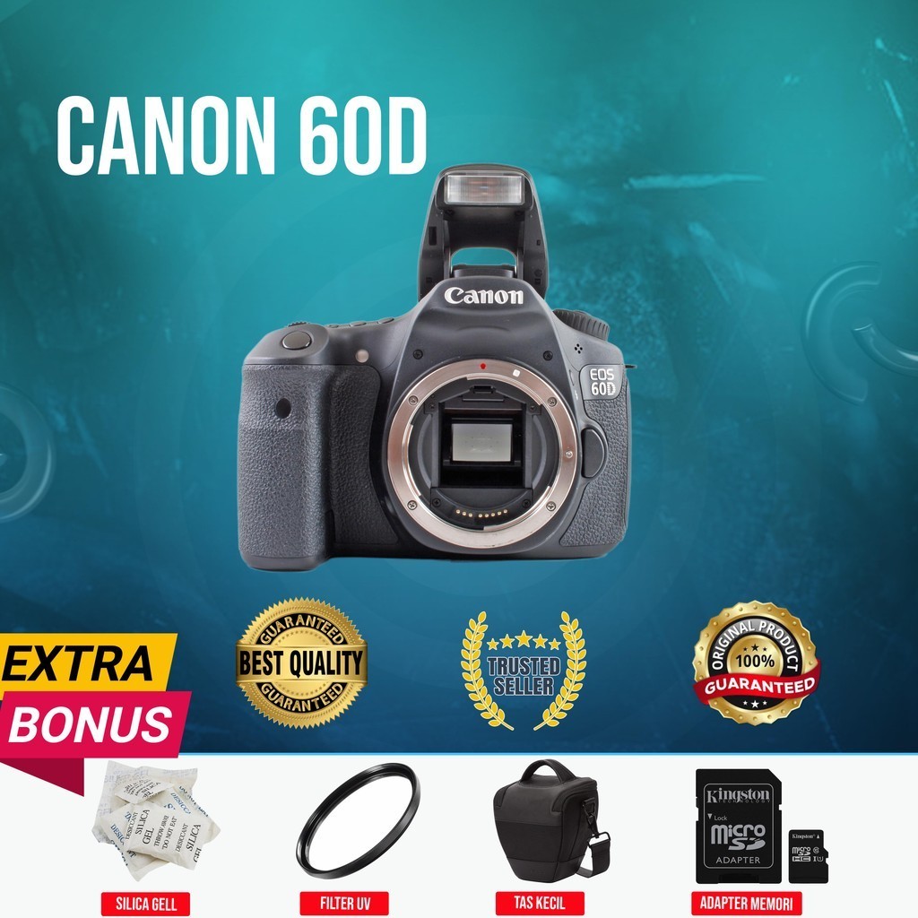 [GUBU KAMERA] DSLR CANON 60D BODY ONLY ORIGINAL NORMAL MULUS MURAH (SECOND)