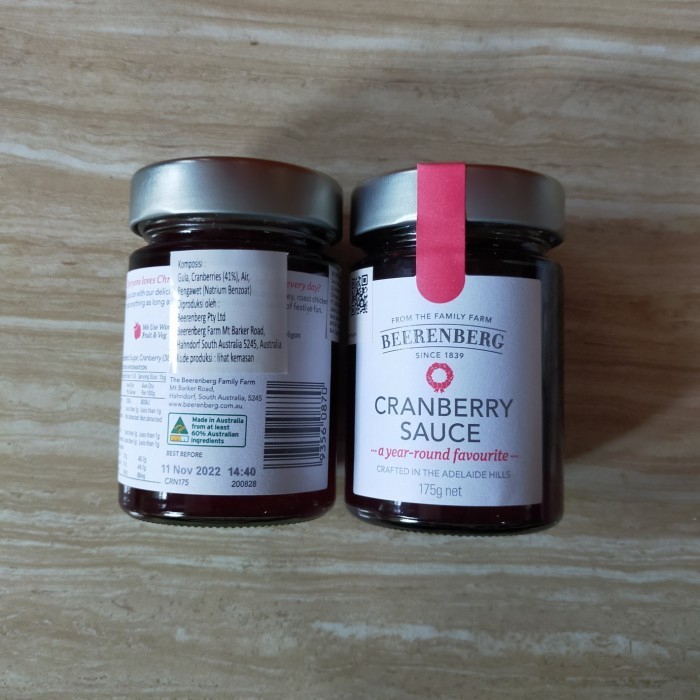 

Beerenberg Selai Cranberry Sauce 175Gr Saus