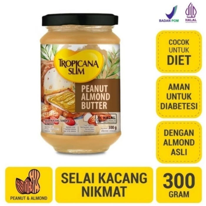

Selai Tropicana Slim Peanut Almond Butter 300Gr 300 Gram Spread