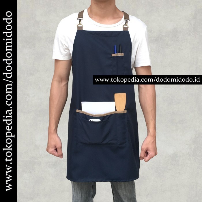 Apron Celemek Barista Cafe Barbershop - Apron Masak - Celemek