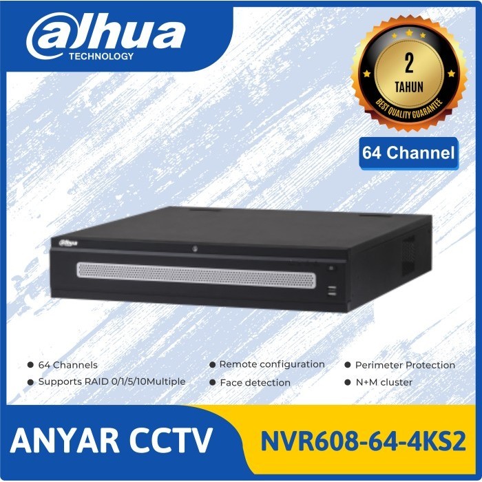 DAHUA NVR608-64-4KS2 / NVR DAHUA 64 CHANNEL SERIES PRO - HIGH END