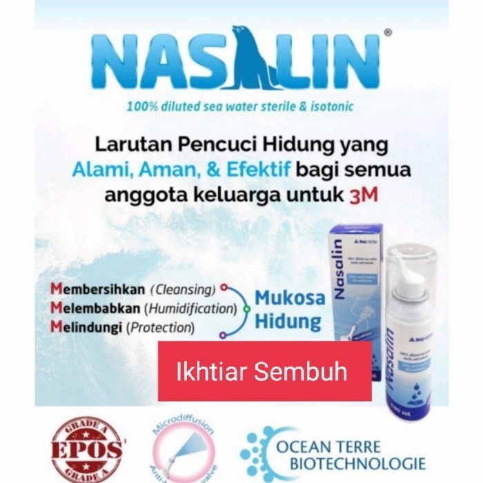 Nasalin Daily 100 Ml Nasal Hygiene Semprot Hidung Garam Isotonik