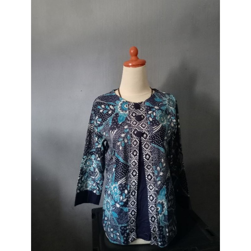 (preloved) batik wanita/batik warna navy