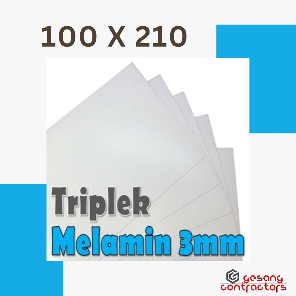 Triplek Melamin 3mm 100x210 cm (Isi 4 pcs)