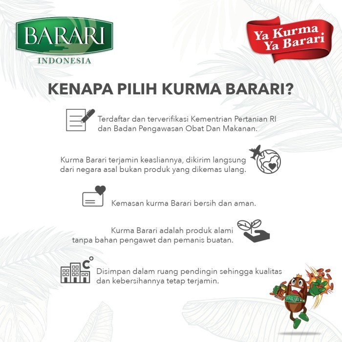 

Kurma - Kurma Barari Medjool 250Gr Usa