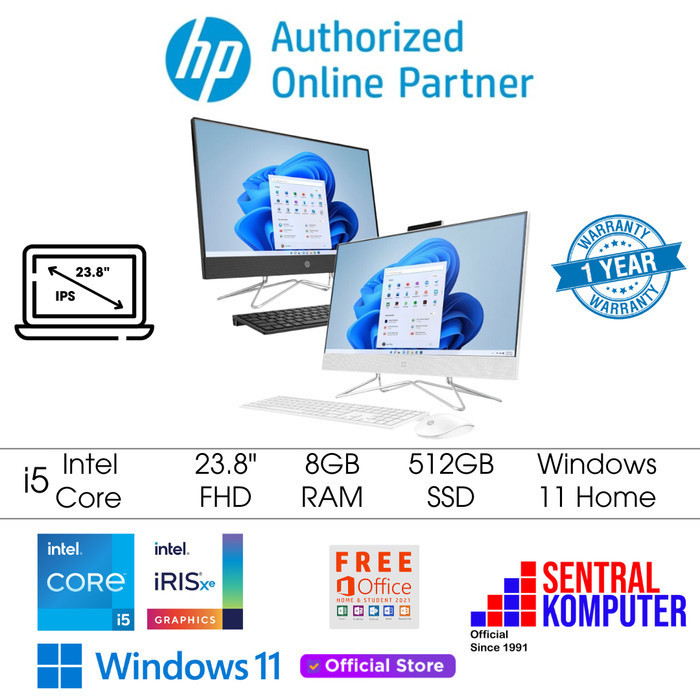 HP PC 24 i5 1135G7 8GB 512GB SSD Win 11 - OHS 2021