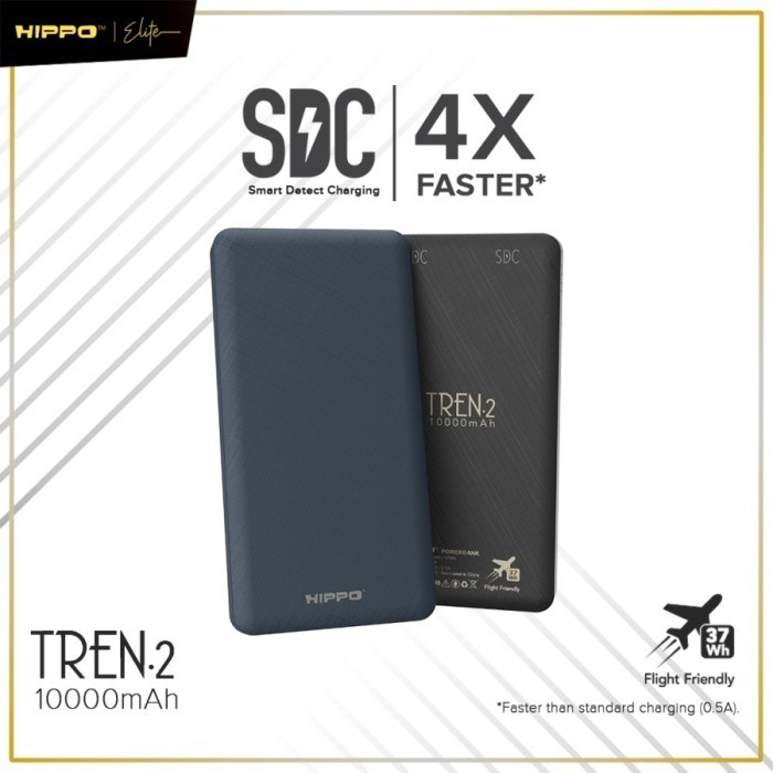 Hippo Powerbank ILO F2 11000 Mah - Power Bank Original Garansi Resmi