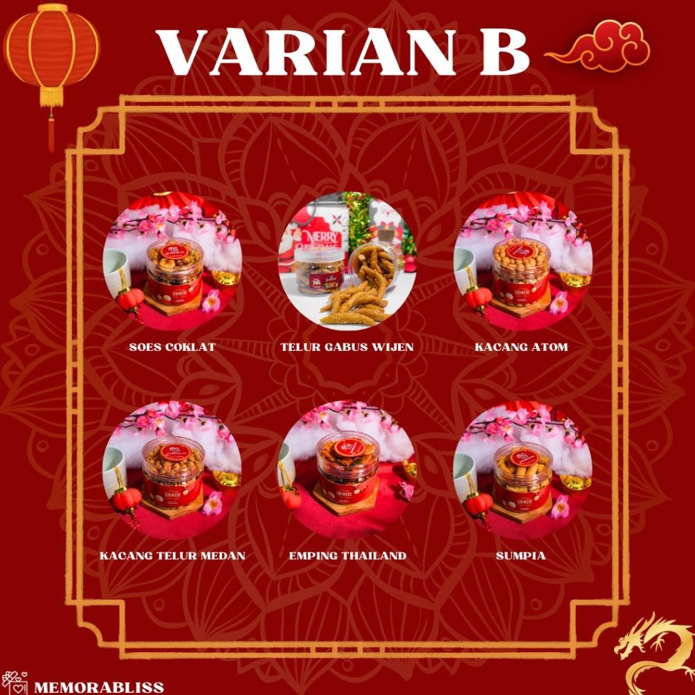 

AQW READY STOCK Premium Hampers Imlek CNY Harmony [Isi 1 toples] FREE HANGTAG / Chinese New Year Hampers / Hampers Snack / Kue kering