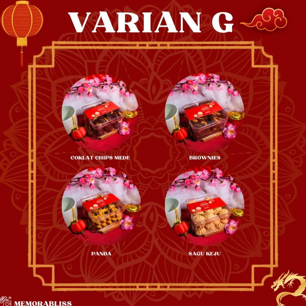 

AQW READY STOCK Premium Hampers Imlek CNY Elegance 2 [Isi 2 toples] FREE HANGTAG, CARD / Chinese New Year Hampers / Hampers Snack / Kue kering