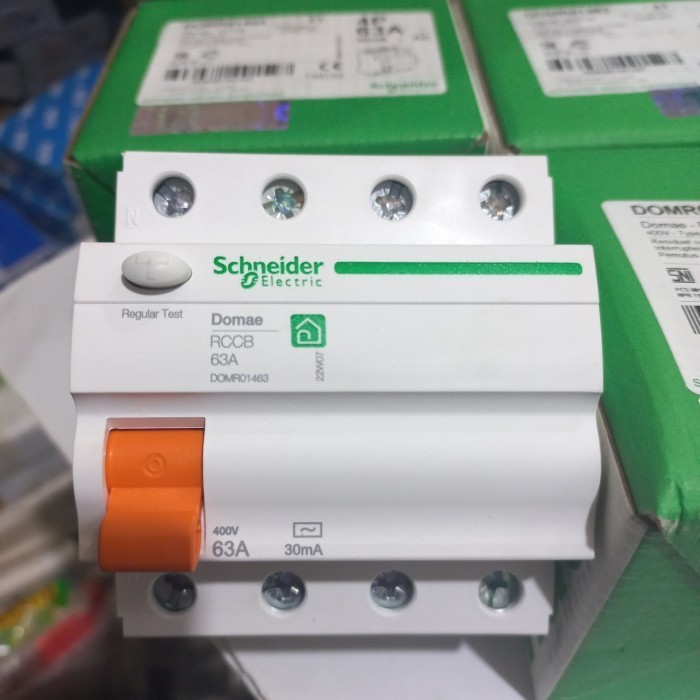 RCCB/ELCB 4POLE 63A 30MA DOMR01463 ORIGINAL SCHNEIDER 6KA