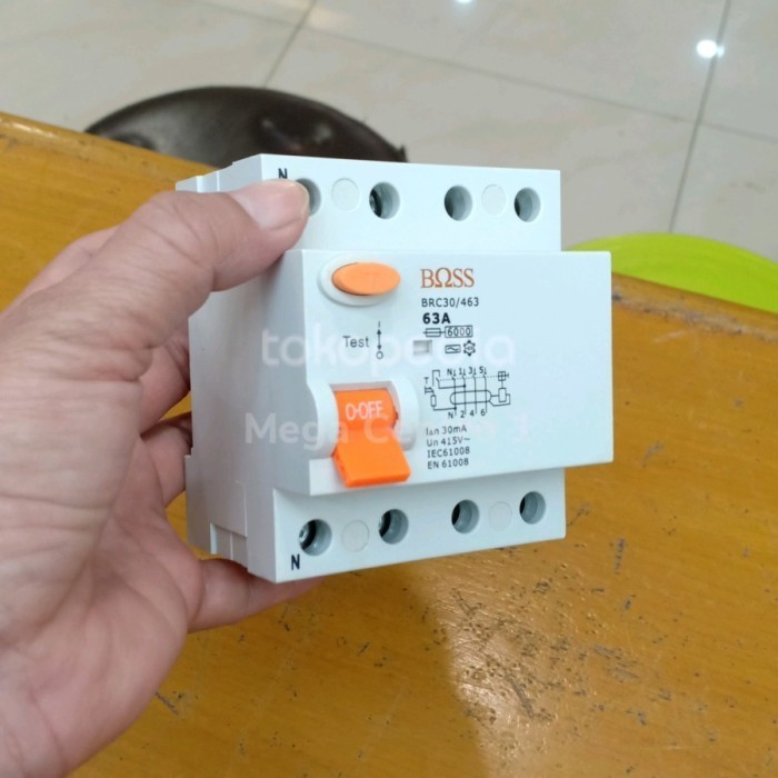 BOSS BRC30/463A ELCB/RCCB 63A 4 POLE, 30MA