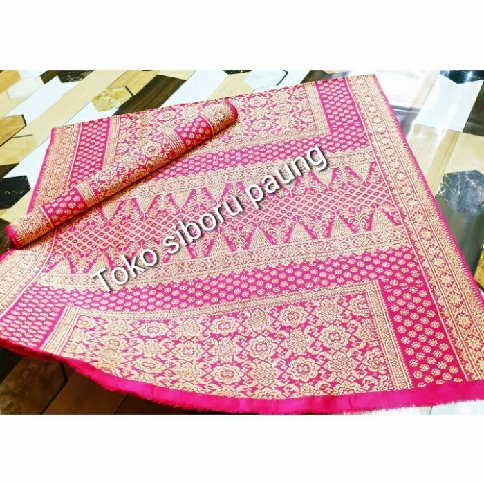 songket Palembang songket ORI lepus pink sutra asli