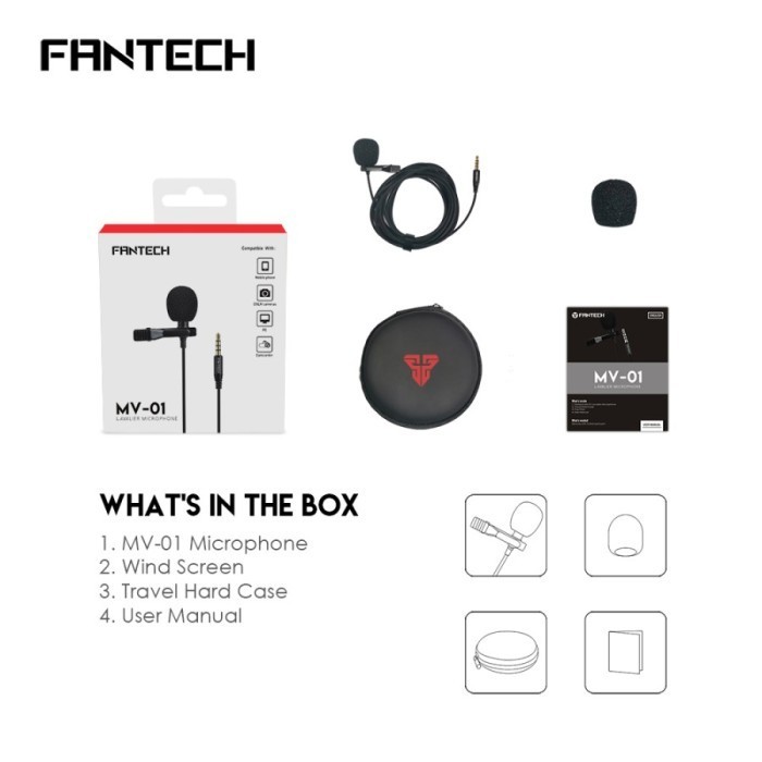 Fantech Mic Clip On Mv01 Lavalier