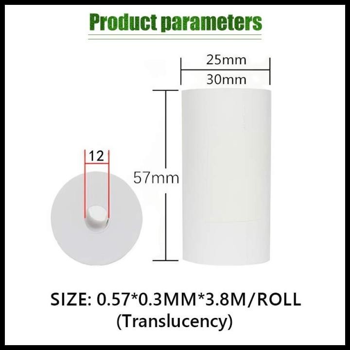 

GRATIS ONGKIR KERTAS THERMAL STIKER PERIPAGE PAPERANG PHOTO PRINTER 57 X 30 MM !!!!!!