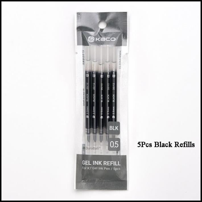 

BEST DEAL KACO REFILL TINTA PULPEN K7 GEL PEN 0.5MM 5 PCS (BLACK INK) K1619 BLAC